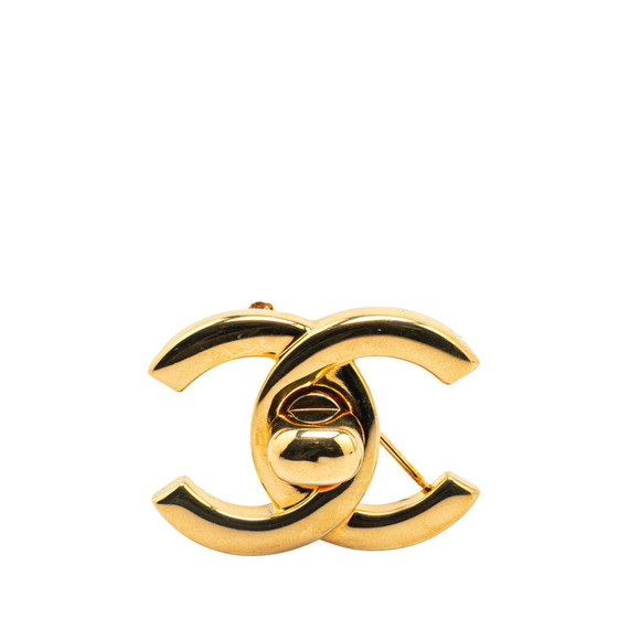 CHANEL Gold Coco Mark Brooch - Picture 1 of 4